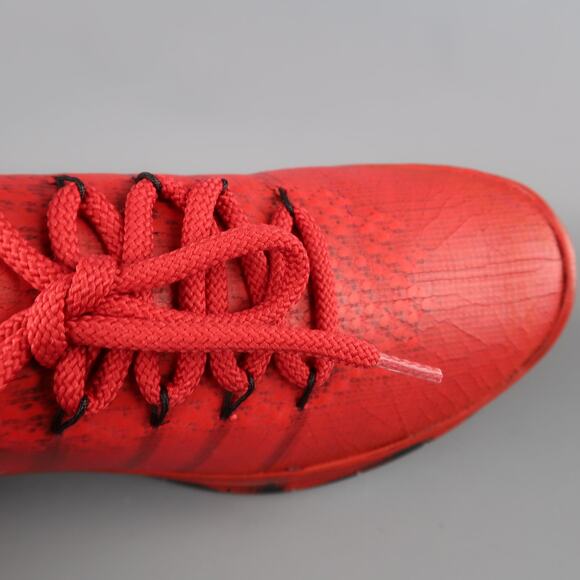 MAISON MARGIELA Size 7.5 Red Painted Knit Lace Up Sneakers - Picture 5 of 12